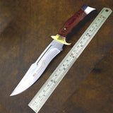 U.S.A. Dehone Outdoor Shooting Knife with Color Wood Handle 9CR18MO High-end Tactical Knife; Hand-Milled