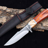 Hunting Fishing Fixed Blade Knife; Tactical Outdoor Survival Fruit Vegetable Cutter High Hardness