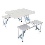 One-piece Portable Folding Table with Stool Aluminum Alloy