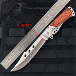 58HRC Folding Blade Knife 8cr15mov Steel Wood Handle Folding Survival EDC Tool Camp Hunt Outdoor Pocket Fruits Utility Knife