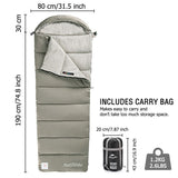 Naturehike Sleeping Bag M400 Spliced Cotton Ultralight Envelope Sleeping Bag Washable