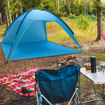 Big Beach Camping Tent Ventilated Silver-Coated Rainproof Anti-UV Sunshade with Storage Bag