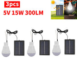 1-6PCS 5V 15W 300LM Portable Solar Power Outdoor Lamp; Low Power Consumption