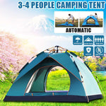 3-4 Person Camping Tent  Waterproof Anti-UV