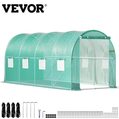 VEVOR Walk-in Tunnel Greenhouse Galvanized Frame Waterproof Cover