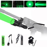 5000Lm T6 LED Flashlight Hunting Rifle Lights Picatinny Weaver Mount +Charger+18650 Battery