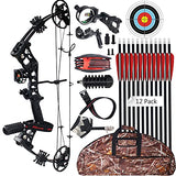 Compound Bow 15-45lbs 18.25&quot;-29&quot; Let-Off 75% Archery Hunting Equipment Max Speed 290fps with Accessories Right Hand