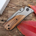 Outdoor Tactical Camping Hunting Survival Pocket Folding Knife  7CR13MOV Blade Knives ring Ring  Fold Open Package