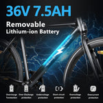 250W Electric bicycle 36V 7.5Ah Max 32 Mph Speed  Carbon Fiber