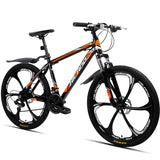 HILAND 26 inch 21 Speed Aluminum Alloy Suspension Fork Double Disc Brake Mountain Bike