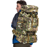 70L Large Capacity Backpack Nylon Waterproof Molle Army Bag Rucksack