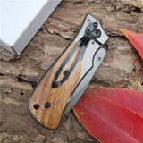 Outdoor Tactical Camping Hunting Survival Pocket Folding Knife  7CR13MOV Blade Knives ring Ring  Fold Open Package