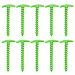 10pcs Tent Peg Outdoor Camping Trip Tent Nails Ground Nails Screw Stakes Plastic Sand Pegs Trip Beach Awning Stakes