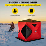 VEVOR Ice Fishing Tent Warm Awning Pop-Up 2-Person Oxford Fabric Waterproof Windproof Canopy