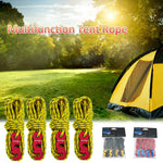 4pcs Multifunction Tent Rope Durable Polypropylene With S-Shaped Hook