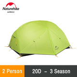 Naturehike  2 Person Camping Tent Ultralight 20D Nylon Backpacking Waterproof