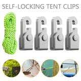 Automatic Lock Hook Set with Rope Tighten Lock for Camping Boating