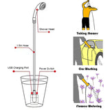 Outdoor Camping Shower Solar Heating Portable  3.7V Pump