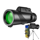 Moge 12x50 Micro-optical Night Vision AK4 HD Powerful Monocular Telescope Cell Phone Binocular w/ Aluminum Tripod