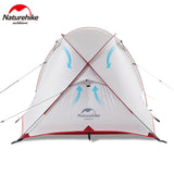 Naturehike Tent 20D Silicone Fabric 1 Room Rainproof 3-4 Person Tent