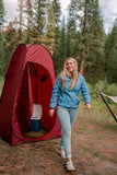 Portable Toilet, Full Size Seat And Lid, For Camping, Hunting, Fishing