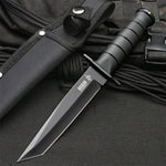 Small Straight Knife Fruit Knife Outdoor survival knife black handle