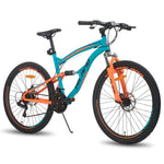 Hiland Full-Suspension Mountain Bike, 21 Speed, 26 Inch wheels