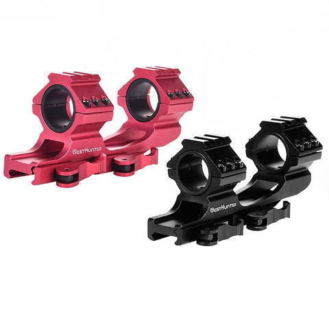 Quick Release One Piece Scope Mount 30mm Dual Rings 20mm Picatinny Rail QD Cantilever Mounts