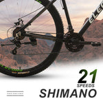 29 inch Aluminum Mountain Bike, Shimano 21 Speed Mountain Bicycle