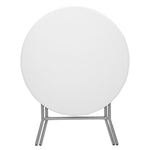 White Round Folding Table  Durable Utility Table