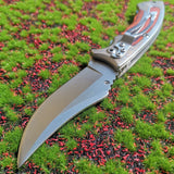 Knife Survival Tactical Camping Hunting Knives Sharp Steel Folding Knife Wooden Handle