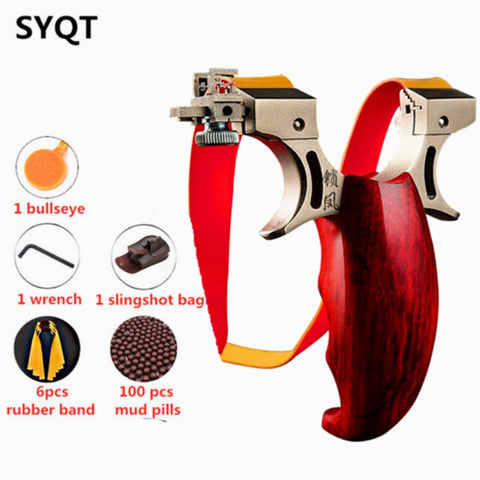 Stainless Steel Slingshot With Fiber Optic Targeting High-Quality Slingshot