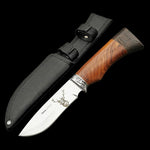 440C Steel Hunting Fixed Blade Knives Wild Deer Wenge Wood Handle Outdoor Survival Knife with Sheath