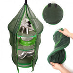 Foldable 3 Layer Drying Net; Dustproof Dryer Bag Mesh Rack with Zipper