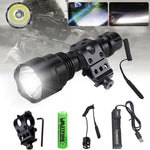 5000Lm T6 LED Flashlight Hunting Rifle Lights Picatinny Weaver Mount +Charger+18650 Battery