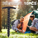 10pcs Screw Anchor Stakes/Tent Stakes Spiral Plastic