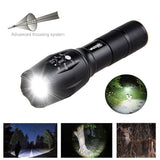 A100 Tactical Q5 T6 Led Hunting Flashlight Zoomable 350 yard USB Charger