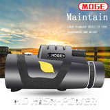 Moge 12x50 Monocular Micro-optical Night Vision BAK4 HD Powerful Telescope Cell Phone Binocular w/ Aluminum Tripod