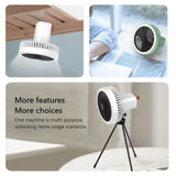 Multifunctional Mini Fan USB Rechargeable with LED Light 12000mAh