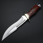 Hunting knife wooden handle high hardness fixed blade camping multi-functional