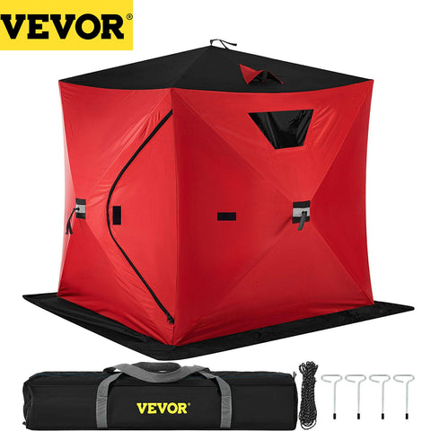 VEVOR Ice Fishing Tent Warm Awning Pop-Up 2-Person Oxford Fabric Waterproof Windproof Canopy