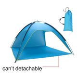 Big Beach Camping Tent Ventilated Silver-Coated Rainproof Anti-UV Sunshade with Storage Bag