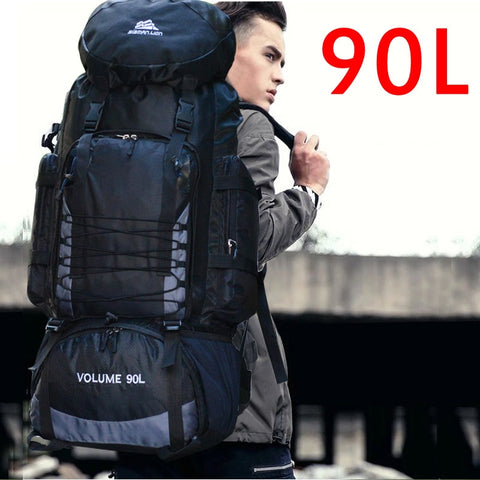 90L 80L Travel Bag Backpack Army Climbing Bags Mountaineering Large Capacity Sport Bag