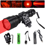 5000Lm T6 LED Flashlight Hunting Rifle Lights Picatinny Weaver Mount +Charger+18650 Battery