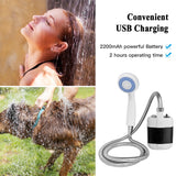 Outdoor Camping Shower Solar Heating Portable  3.7V Pump