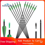 6pcs/12pcs Archery Mixed Carbon Arrow ; 6.2mm Spine