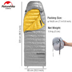 Naturehike CW400 Sleeping Bags Ultralight Compact Waterproof Warm Goose Down