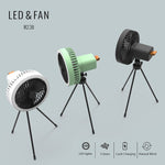 Multifunctional Mini Fan USB Rechargeable with LED Light 12000mAh