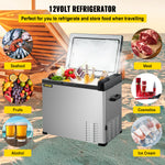 VEVOR 30L 40L 50L Mini Car Refrigerator Portable Fridge Freezer 12/24V DC 110-240 AC for RV Boat Camping Traveling