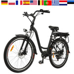 7 Speeds Gear Electric Bicycle Aluminum Frame Disc Brake